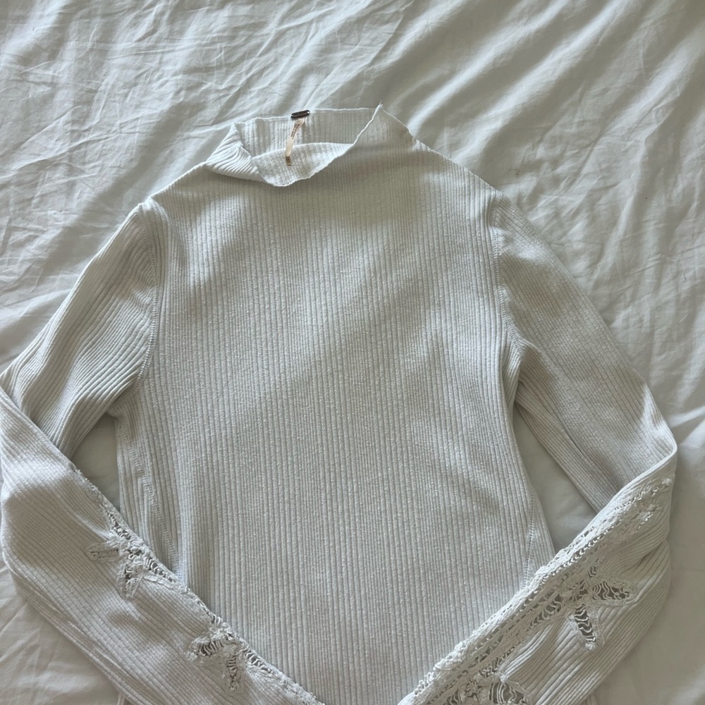 Free people long sleeve white Women's Top